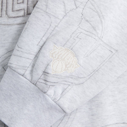 Men Kith Kith for the New York Knicks Sketched Vintage Nelson Crewneck - Light