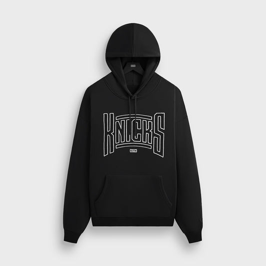 Men Kith Kith for the New York Knicks Arched Vintage Nelson Hoodie - Black
