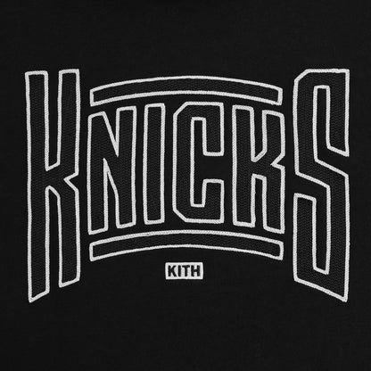 Men Kith Kith for the New York Knicks Arched Vintage Nelson Hoodie - Black