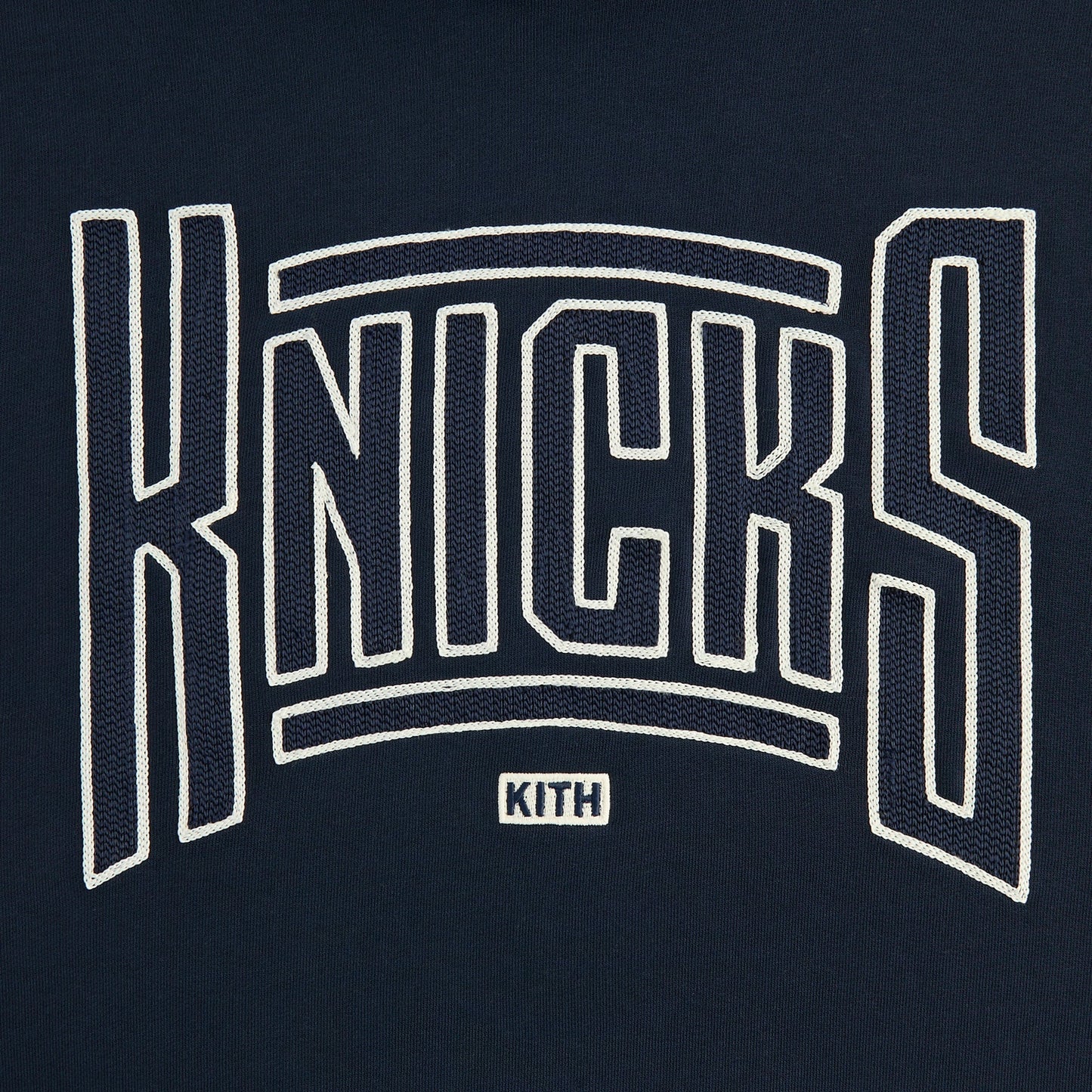 Men Kith Kith for the New York Knicks Arched Vintage Nelson Hoodie - Nocturnal