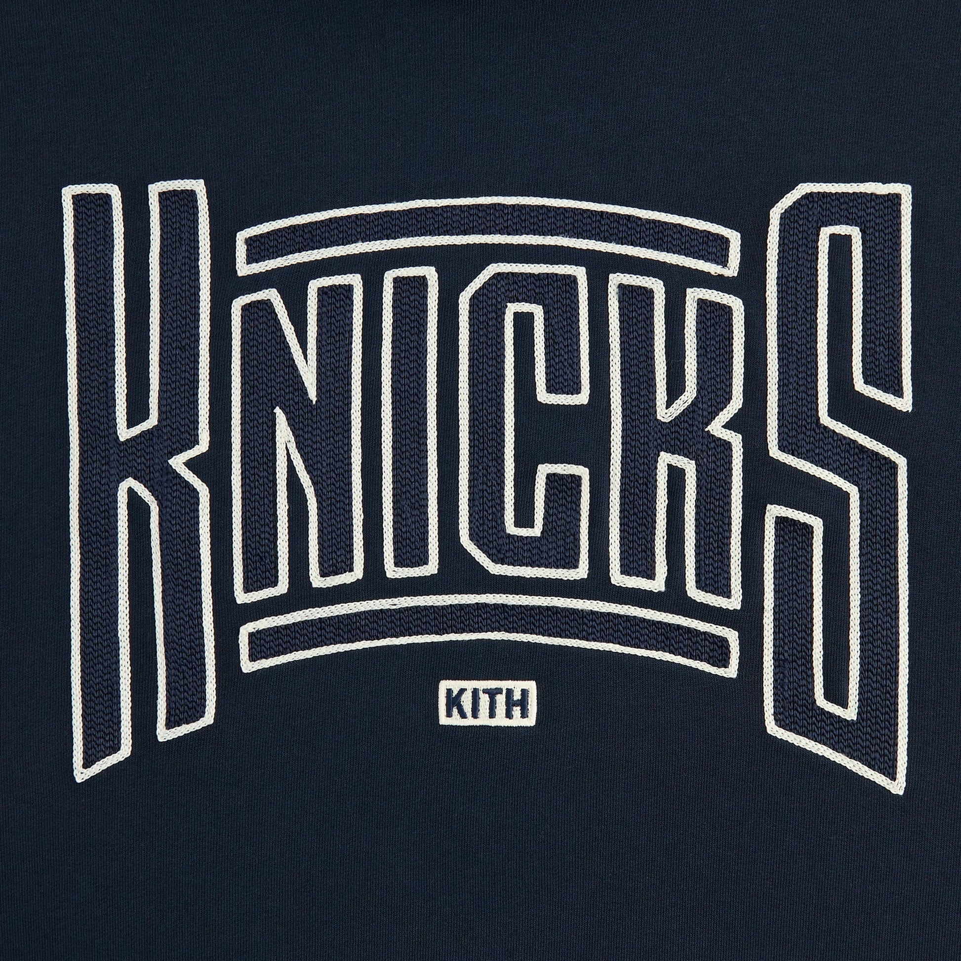 Men Kith Kith for the New York Knicks Arched Vintage Nelson Hoodie - Nocturnal