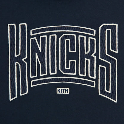 Men Kith Kith for the New York Knicks Arched Vintage Nelson Hoodie - Nocturnal