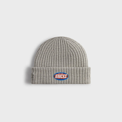 Men Kith Kith & New Era for the New York Knicks Logo Beanie - Light Heather Gre