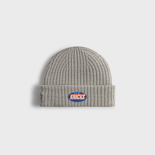 Men Kith Kith & New Era for the New York Knicks Logo Beanie - Light Heather Gre