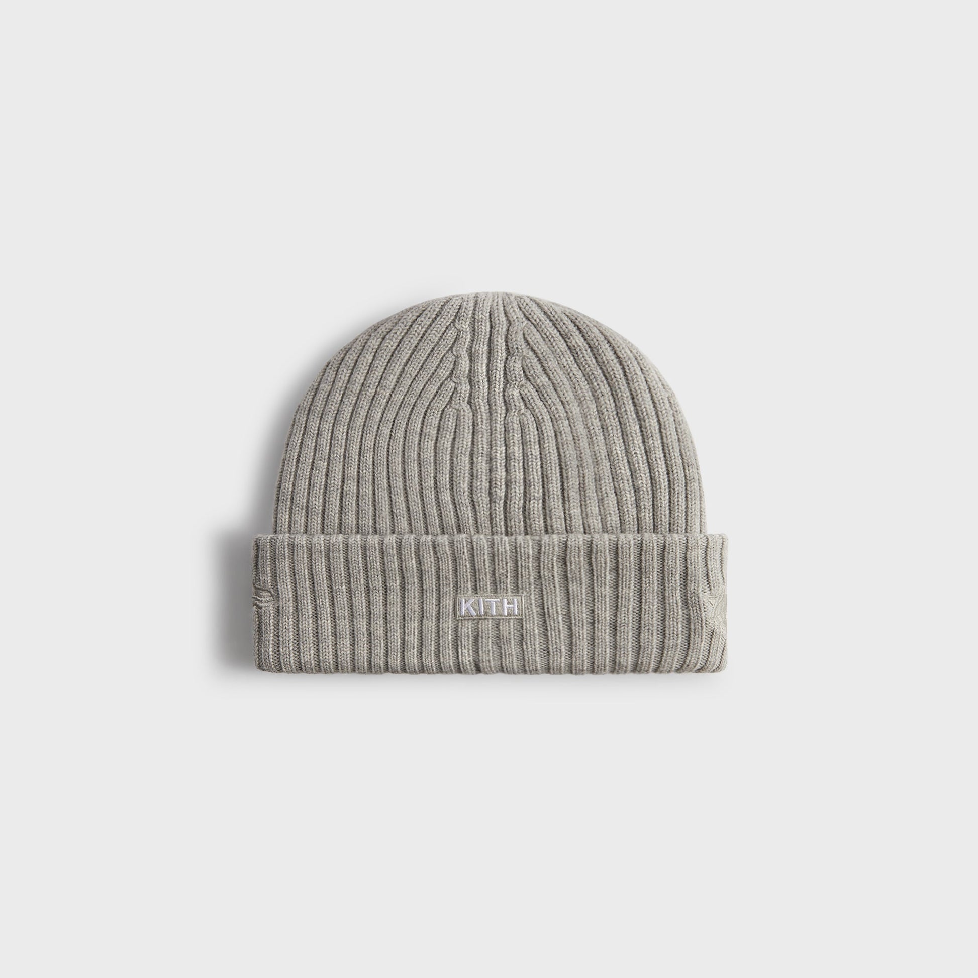 Men Kith Kith & New Era for the New York Knicks Logo Beanie - Light Heather Gre