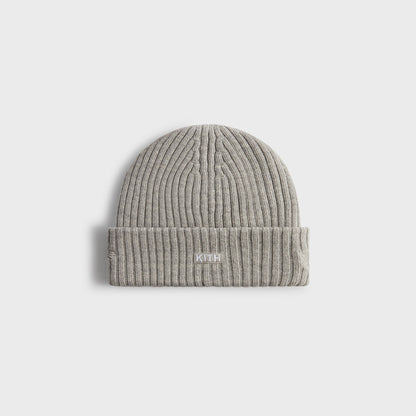 Men Kith Kith & New Era for the New York Knicks Logo Beanie - Light Heather Gre