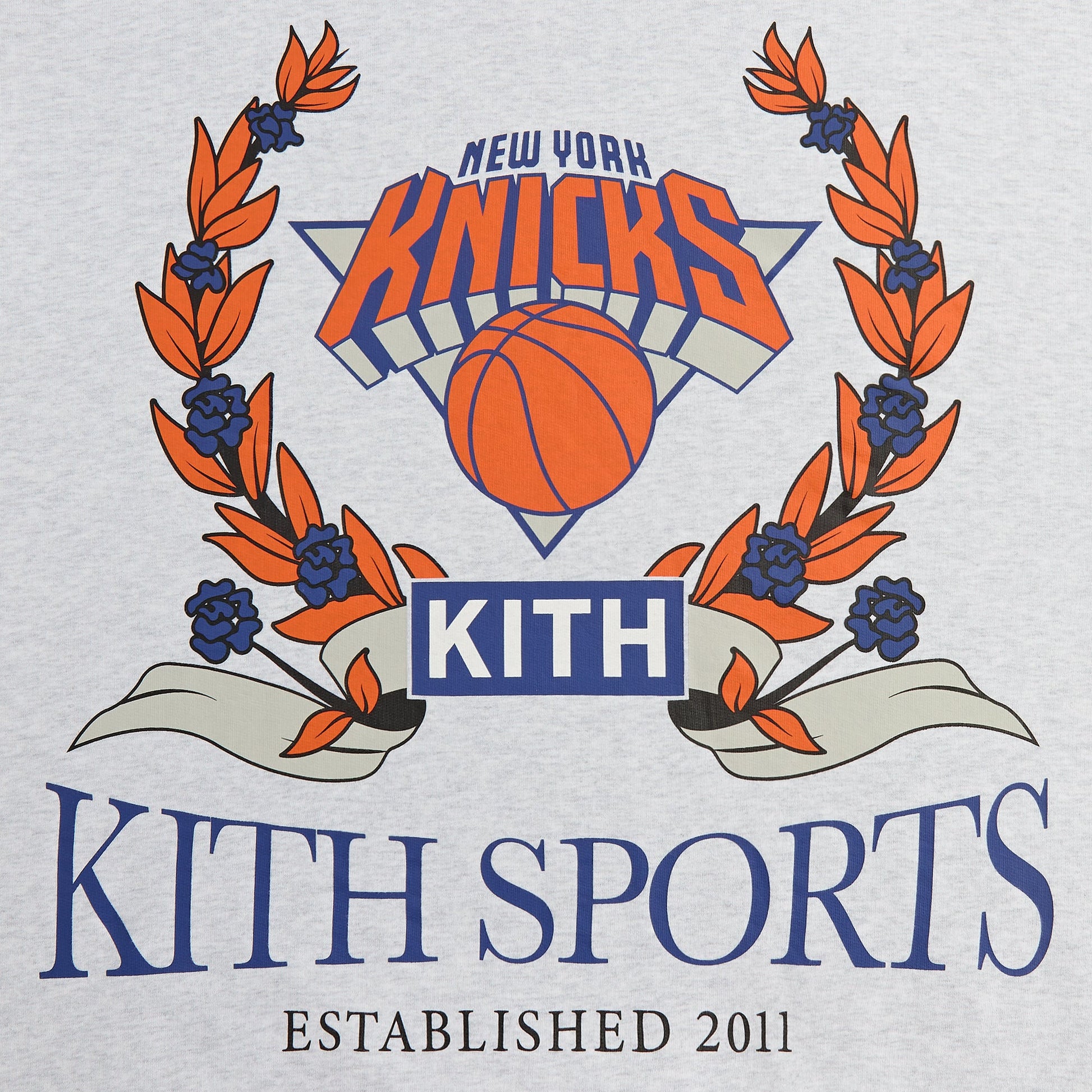 Men Kith Kith for the New York Knicks Laurel Vintage Nelson Crewneck - Light He