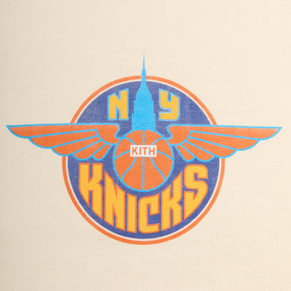 Men Kith Kith for the New York Knicks Wingman Vintage Tee - Sandrift
