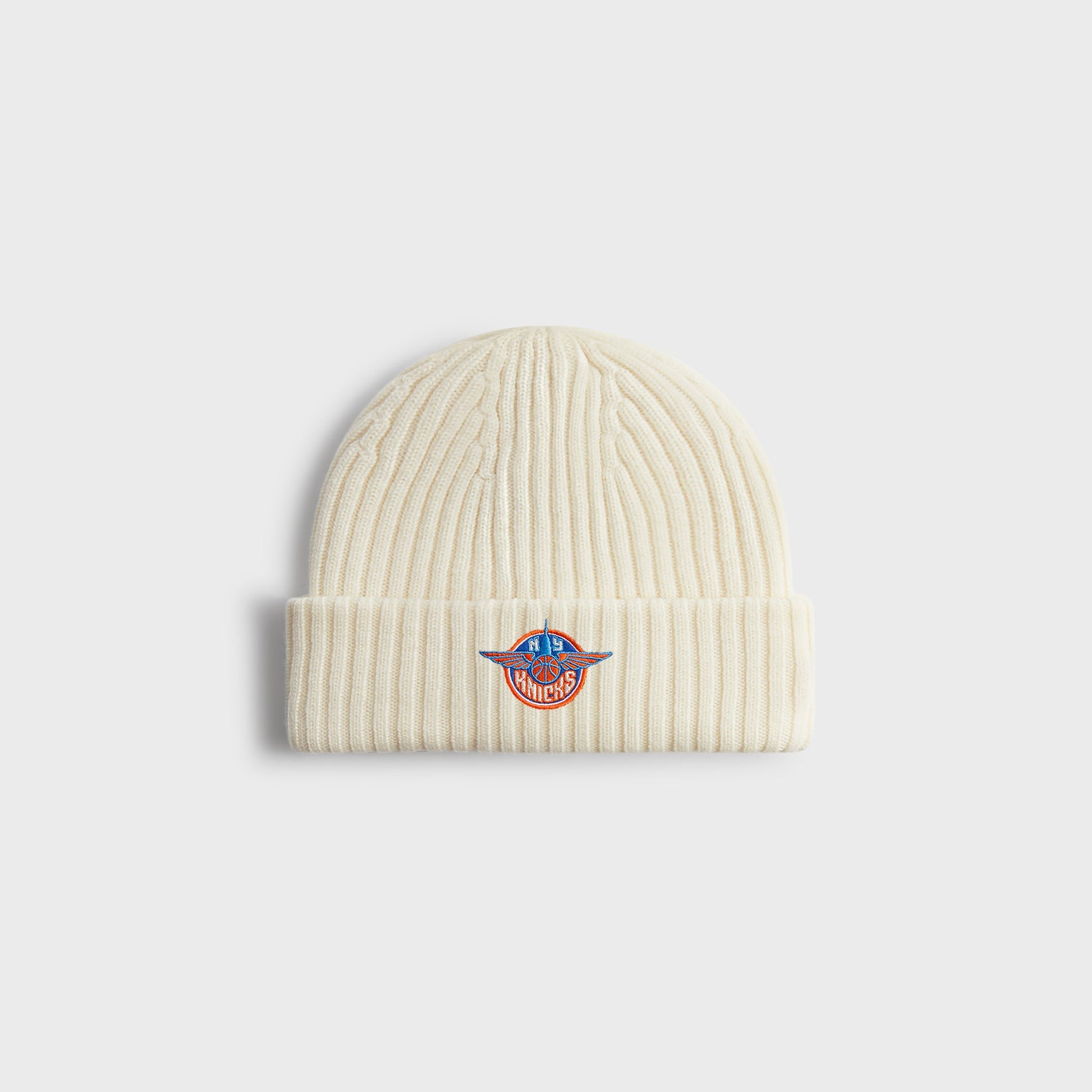Men Kith Kith for the New York Knicks Wings Logo Beanie - Sandrift