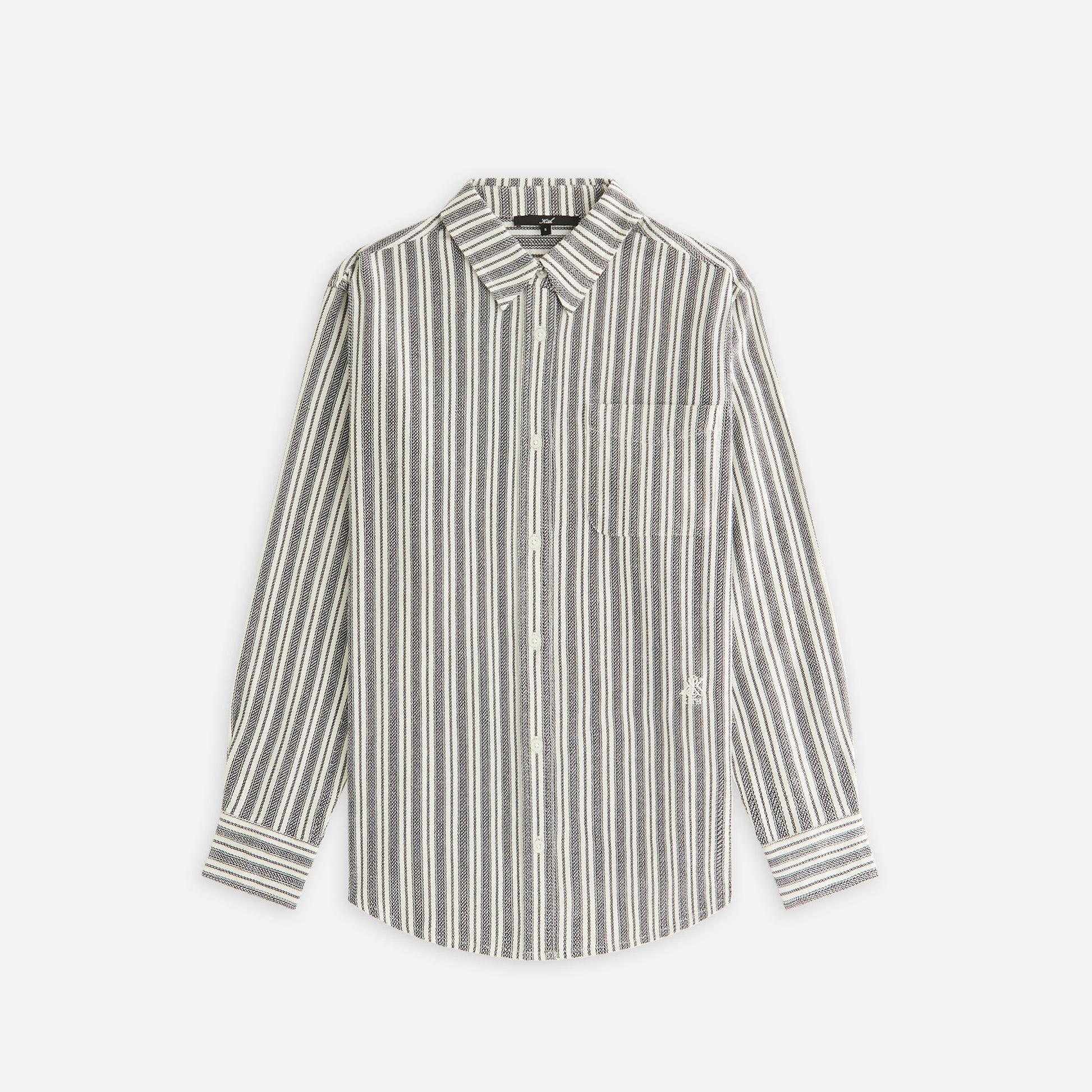 Women Kith Kith Women Ora II Dobby Stripe Shirt - Black