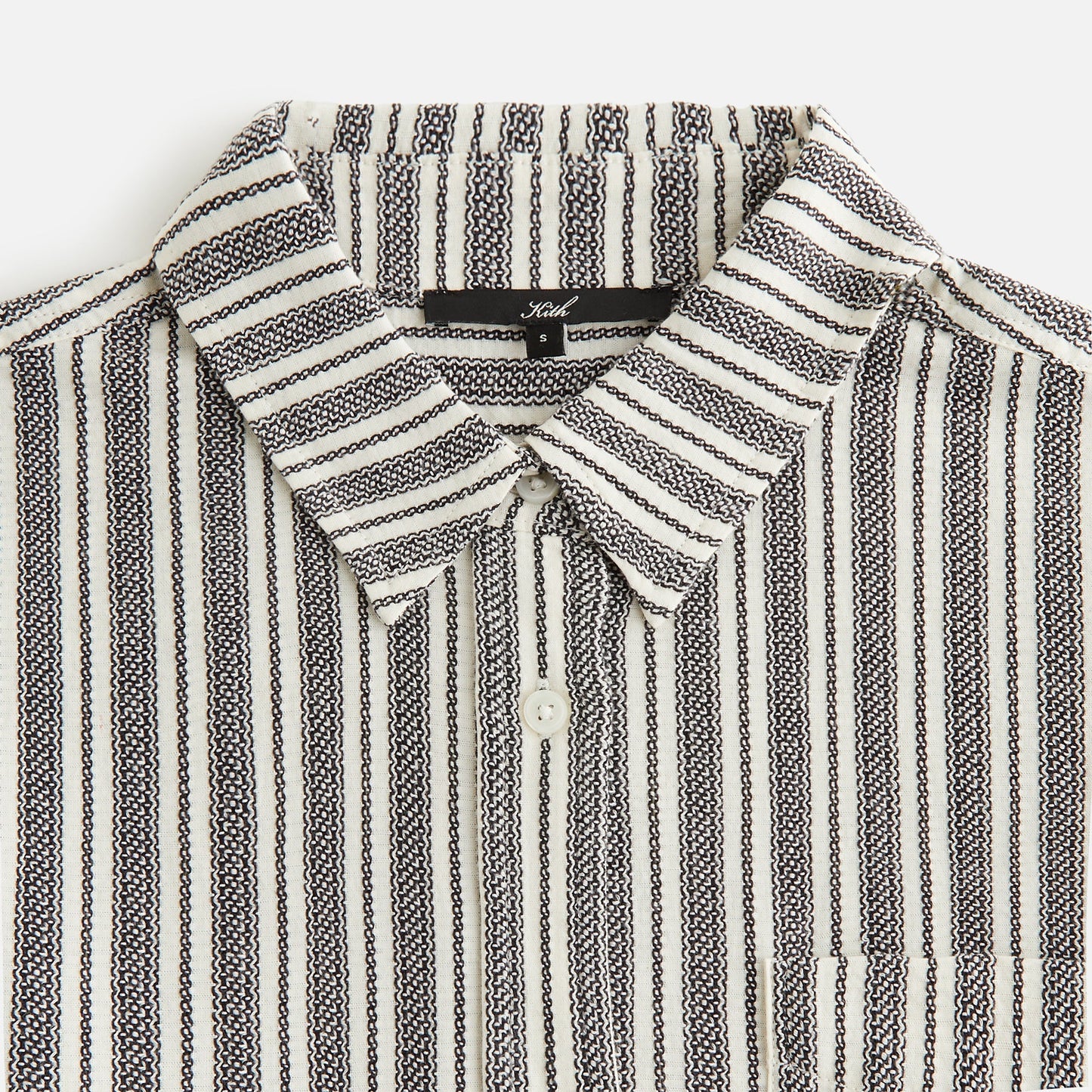 Women Kith Kith Women Ora II Dobby Stripe Shirt - Black