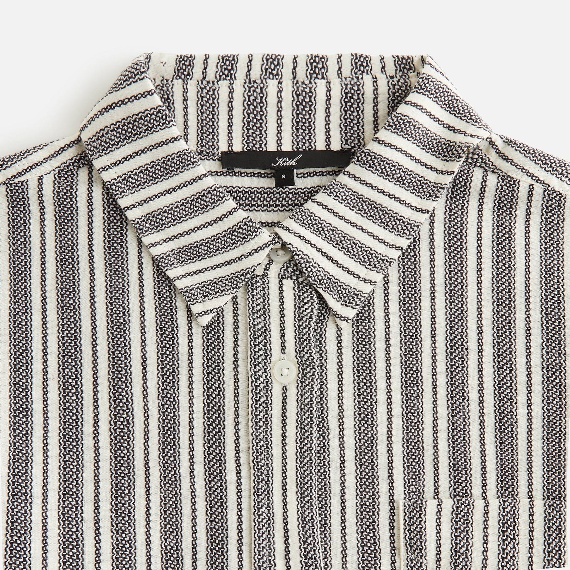 Women Kith Kith Women Ora II Dobby Stripe Shirt - Black