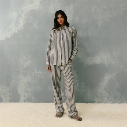 Women Kith Kith Women Miles II Dobby Stripe Pants - Black