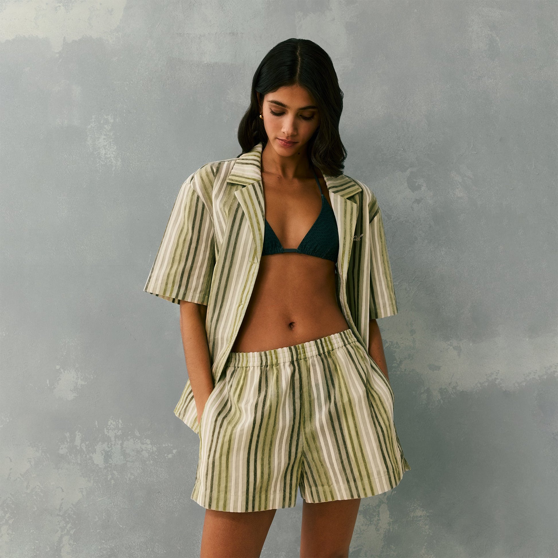 Women Kith Kith Women Elena II Chenille Stripe Shirt - Vera