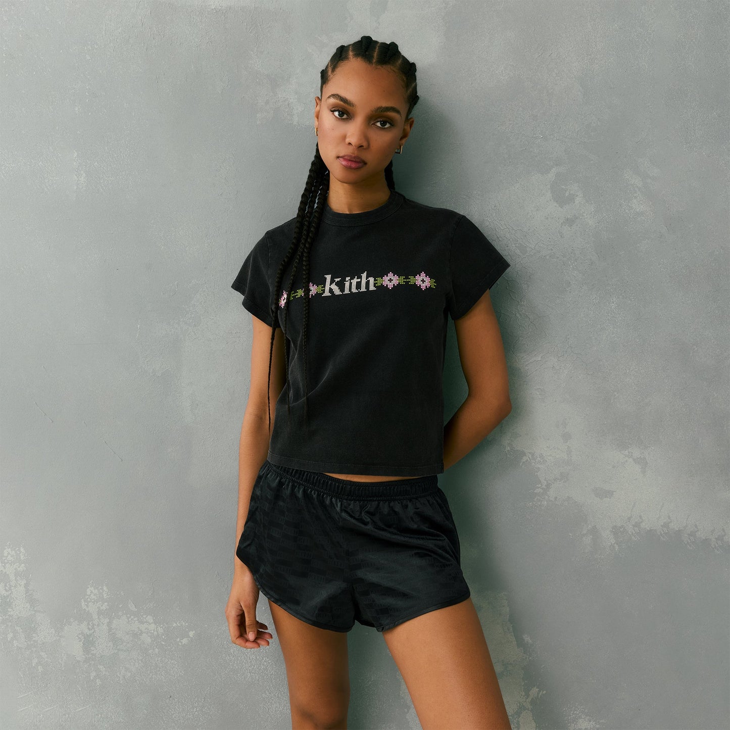Women Kith Kith Women Orsa Monogram Shorty - Black