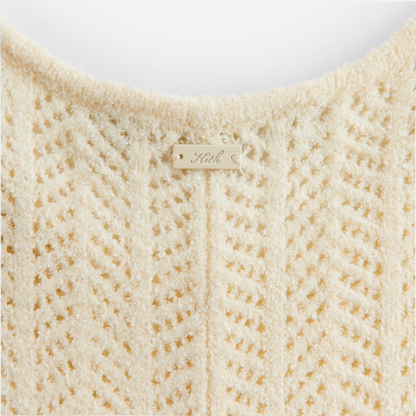 Women Kith Kith Women Camille Chevron Pointelle Knit Maxi - Sandrift