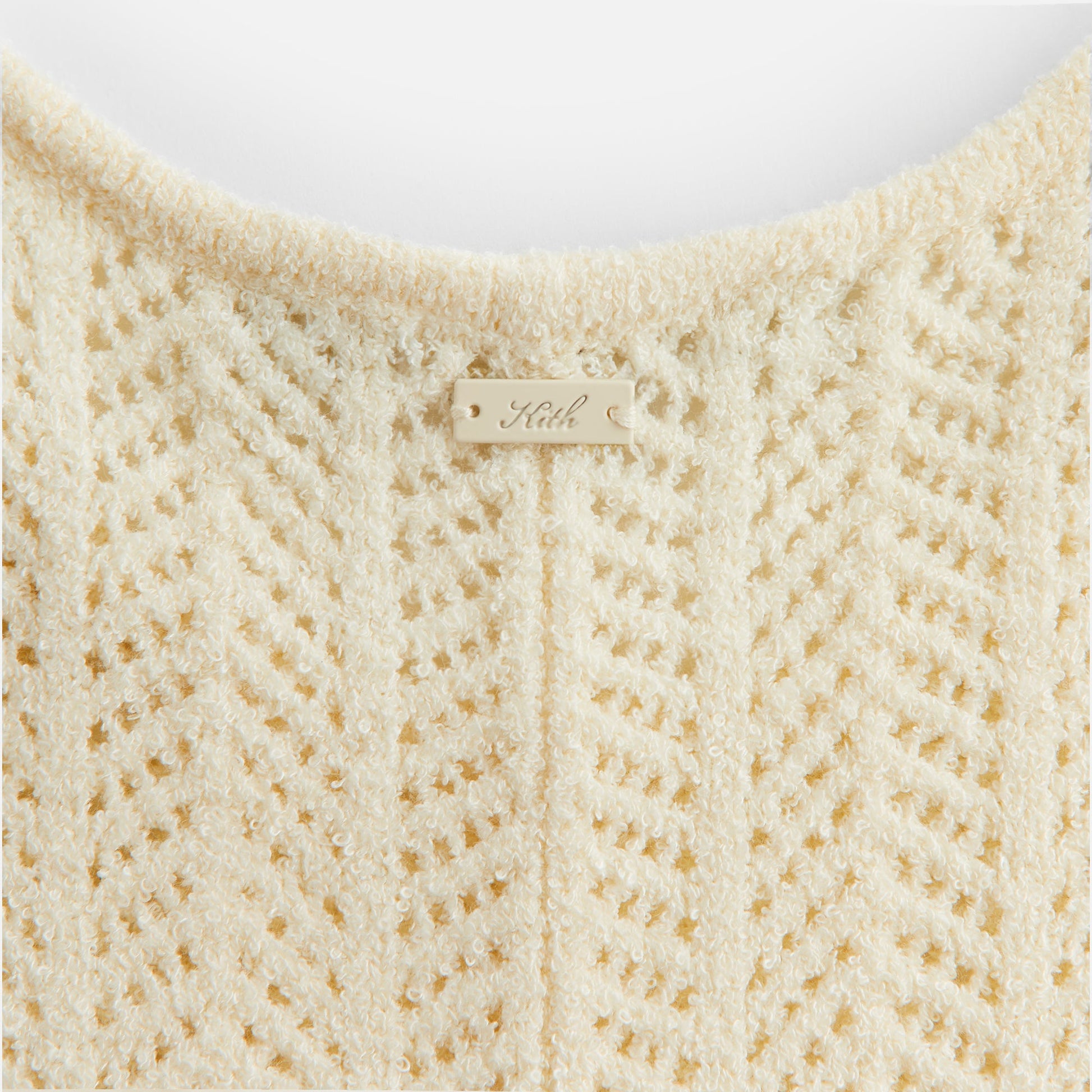 Women Kith Kith Women Camille Chevron Pointelle Knit Maxi - Sandrift