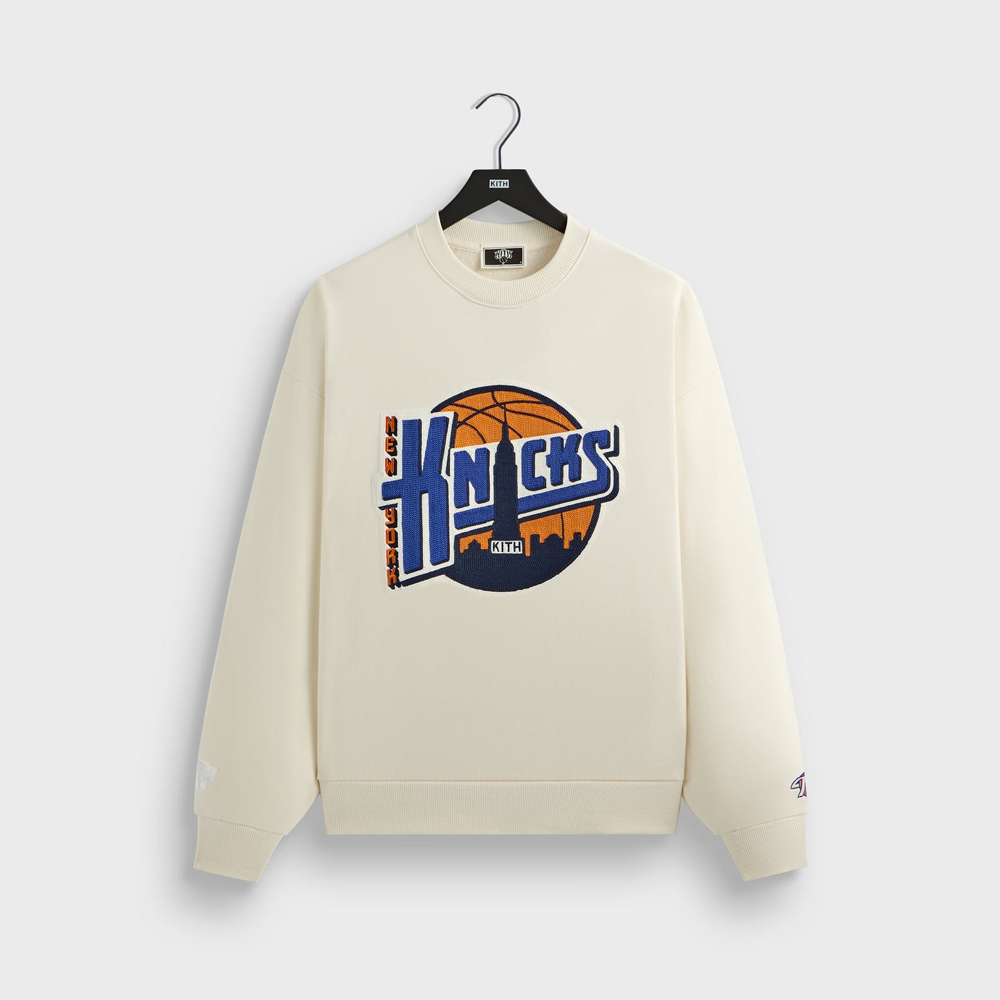 Men Kith Kith for the New York Knicks City Vintage Nelson Crewneck - Sandrift