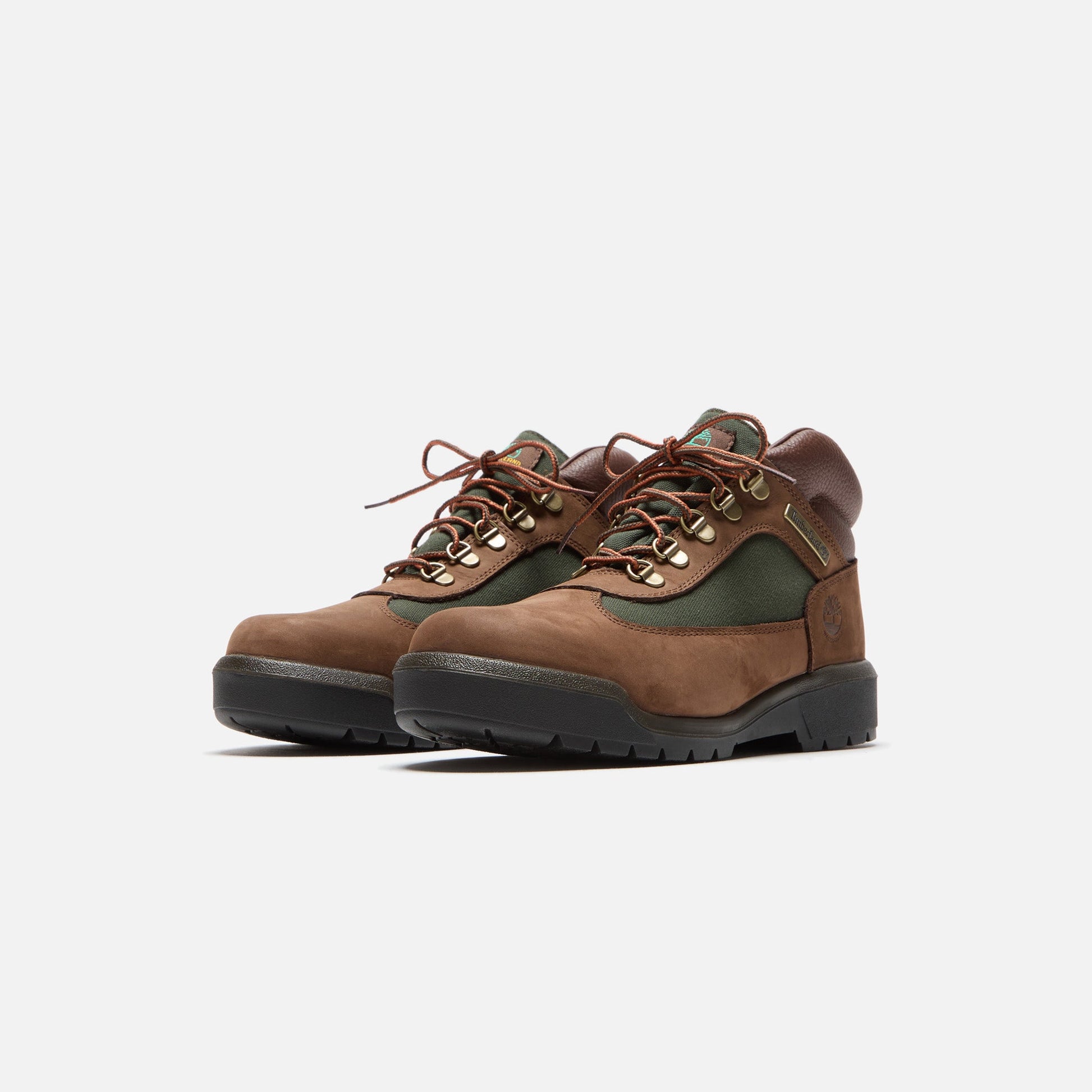 Men|Women Kith Timberland Mid Lace-Up Waterproof Field Boot - Chocolate
