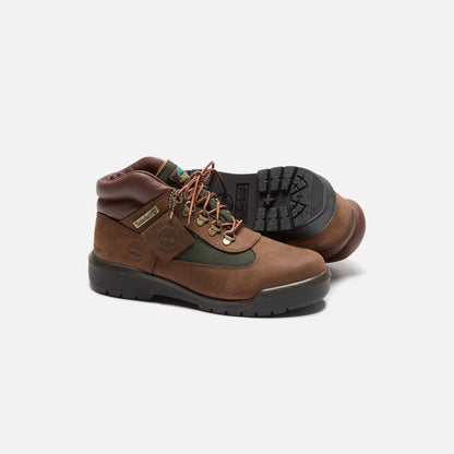 Men|Women Kith Timberland Mid Lace-Up Waterproof Field Boot - Chocolate