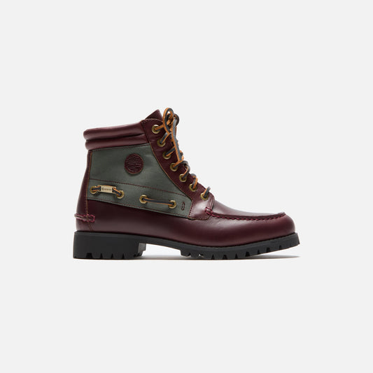 Men Kith Timberland Britton Road 7-Eye Moc-Toe Lug Boot - Dark Red Full Grain
