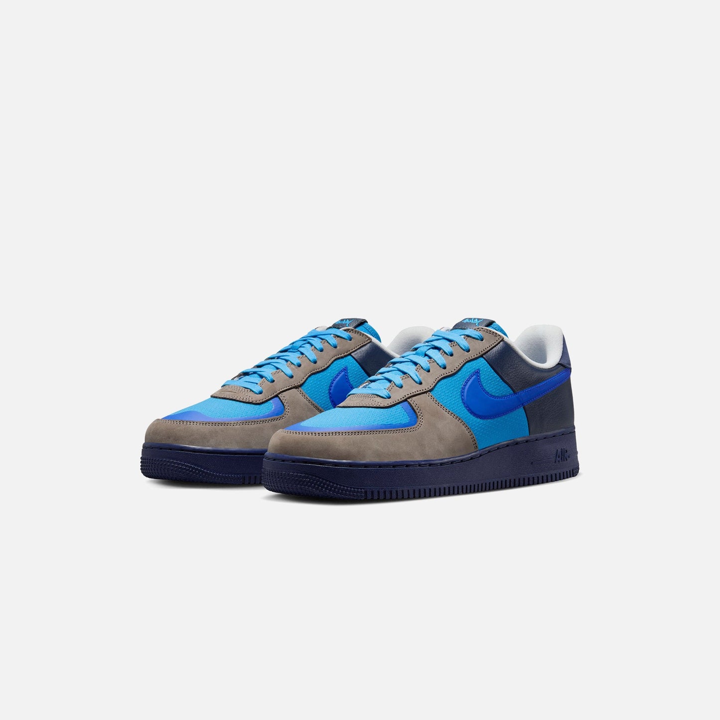 Men|Women Kith Nike x Stash Air Force 1 Low - Soft Grey / Varsity Royal / Harbor