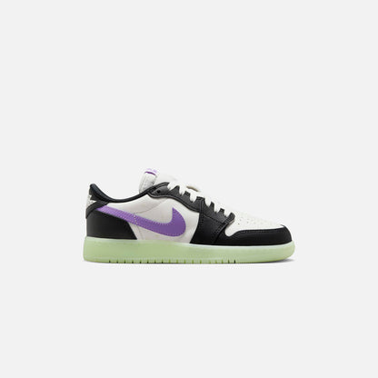 Kids Kith Jordan GS Air Jordan 1 Retro Low OG - Black / Black Raspberry / Volt T