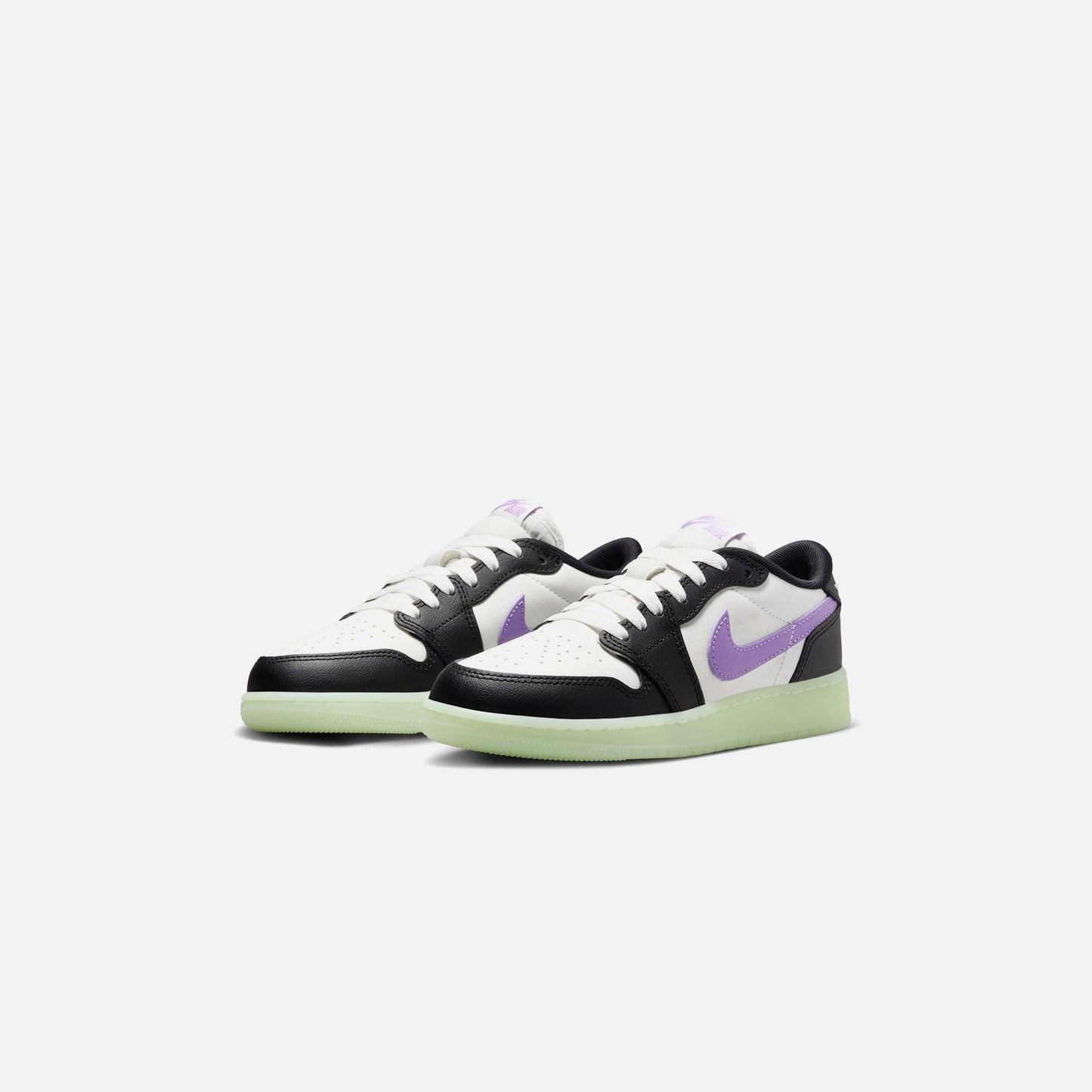 Kids Kith Jordan GS Air Jordan 1 Retro Low OG - Black / Black Raspberry / Volt T