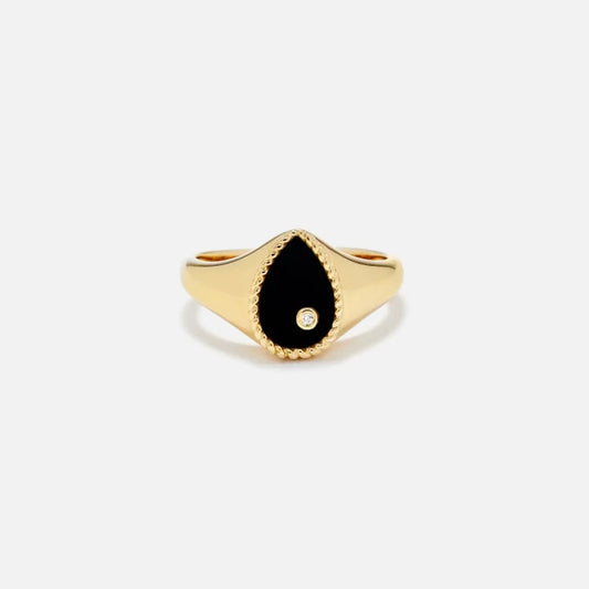 Men|Women Kith Yvonne Leon Pear Shaped Signet Ring - Gold