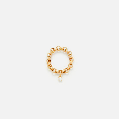 Men|Women Kith Yvonne Leon Bague Jaseron Flottant Ring - Yellow Gold