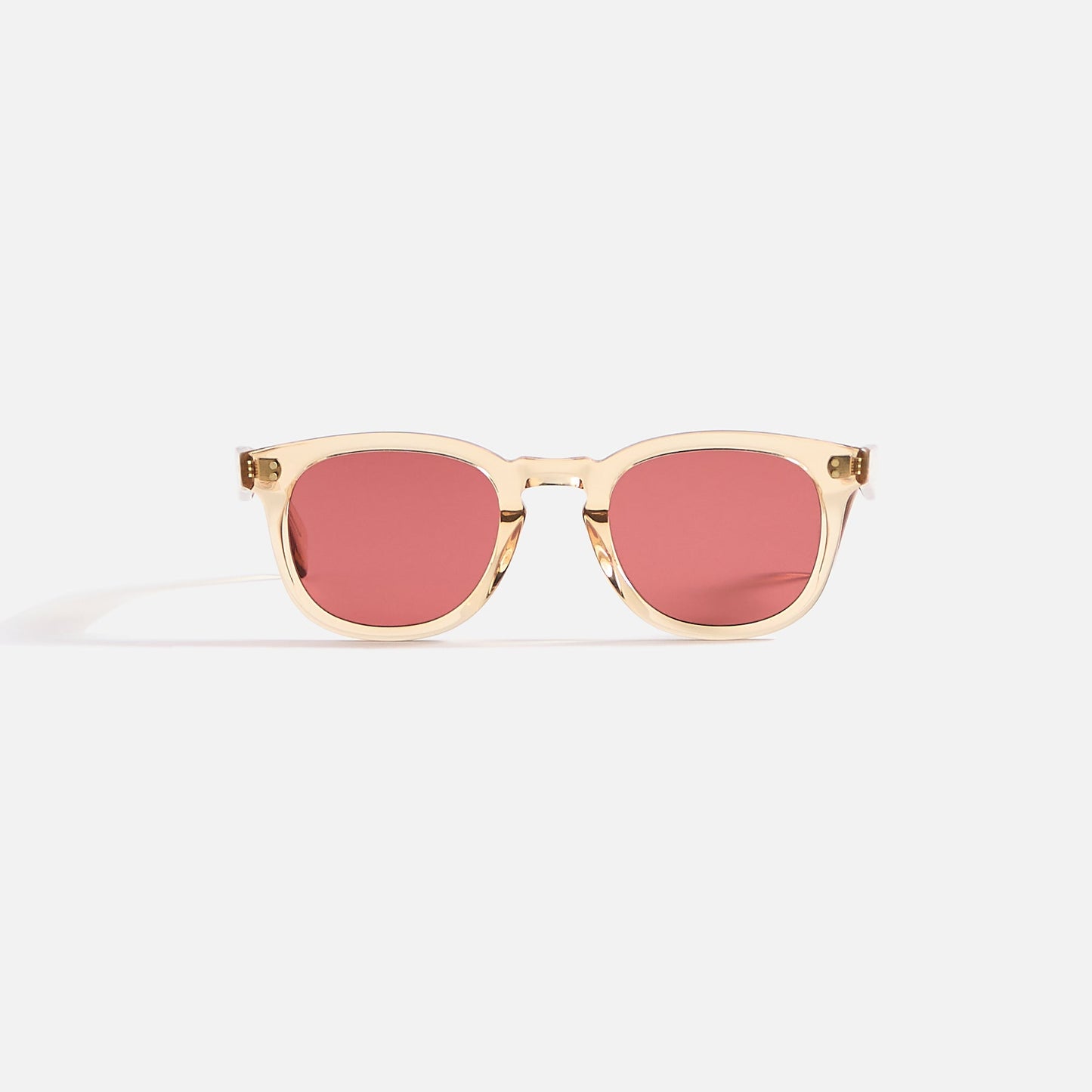 Men Kith Garrett Leight Kinney II Sunglass - Champagne / Semi Flat Pure Rosewoo