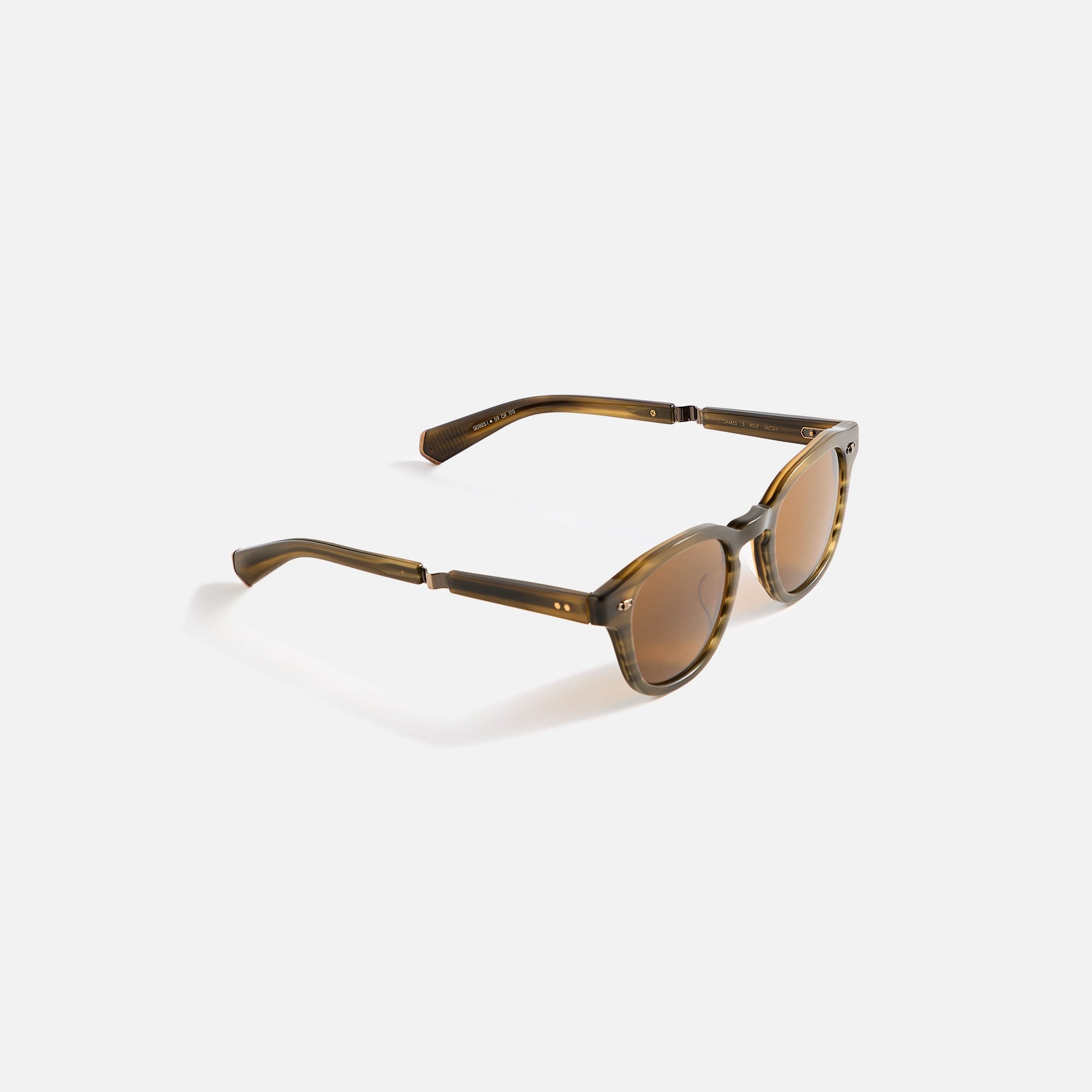 Men Kith Garrett Leight Mr. Leight James Sunglass - Kelp Antique Gold / Mojave
