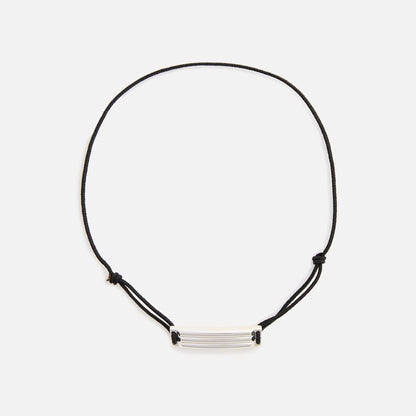 Men Kith Le Gramme 5 Grammes Godron Cord Polished - Black / Silver
