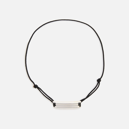 Men Kith Le Gramme 5 Grammes Godron Cord Polished - Black / Silver