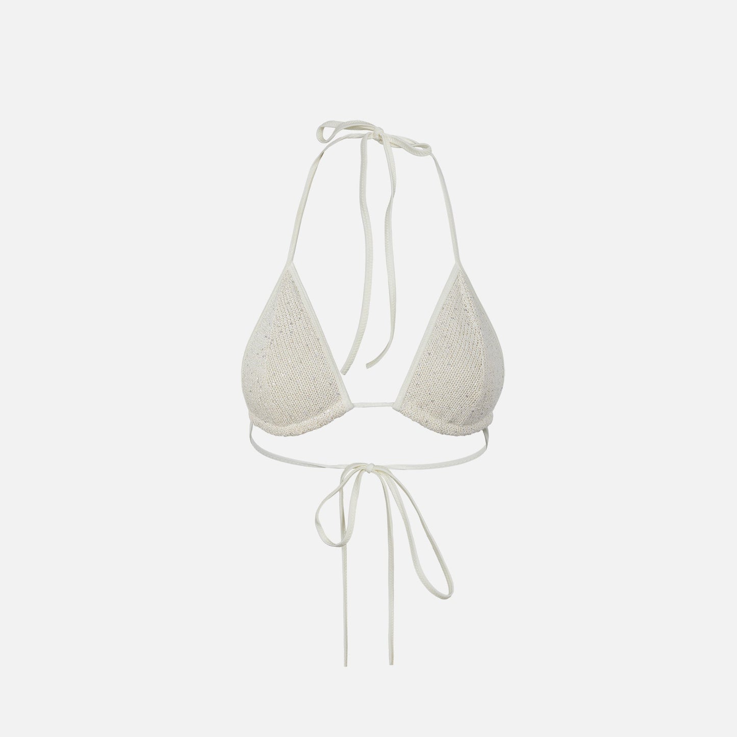 Women Kith Asta Resort Lio Bikini Top - Ivory Sequin