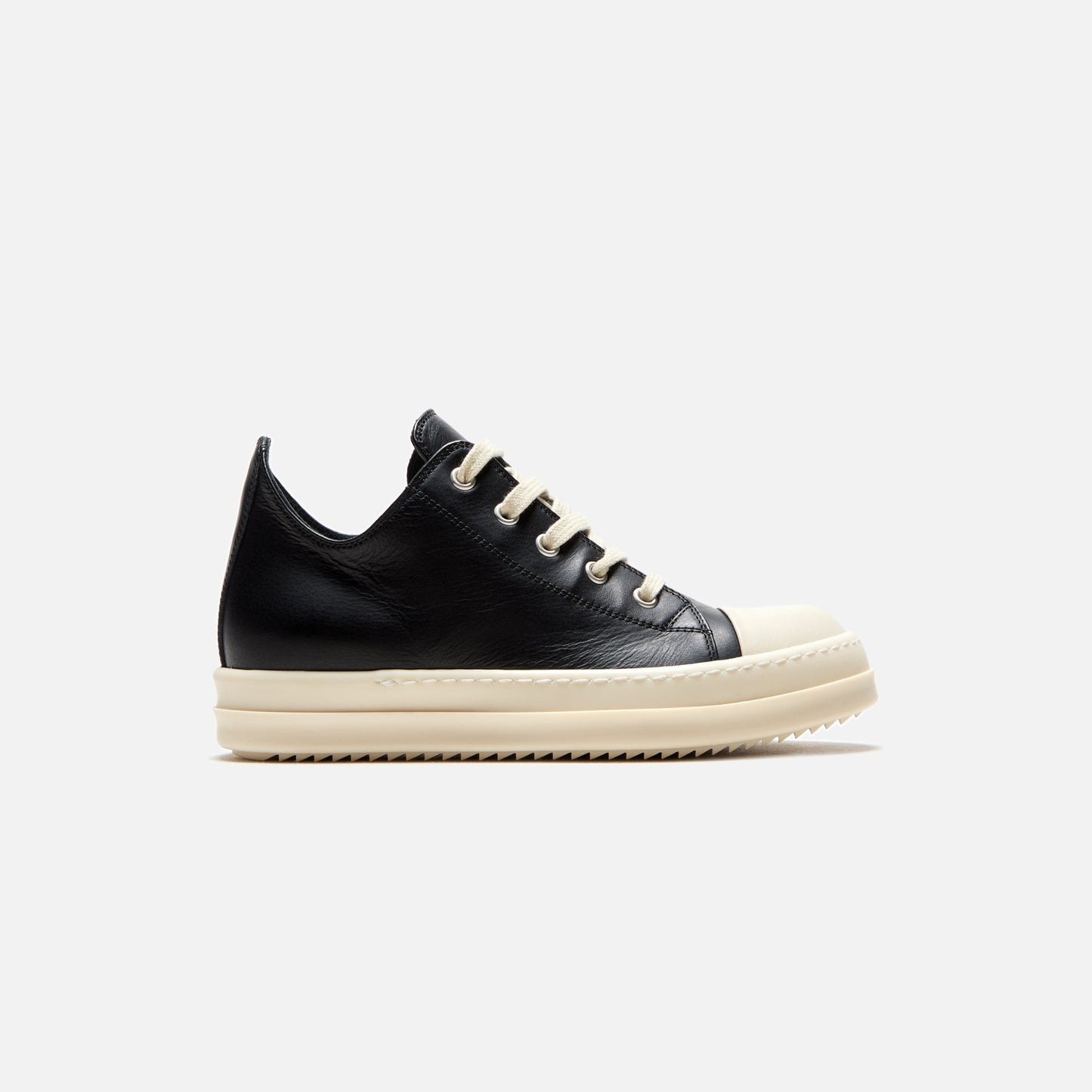 Kids Kith Rick Owens Kids Scarpe Pelle Low Sneakers - Black / Milk / Milk