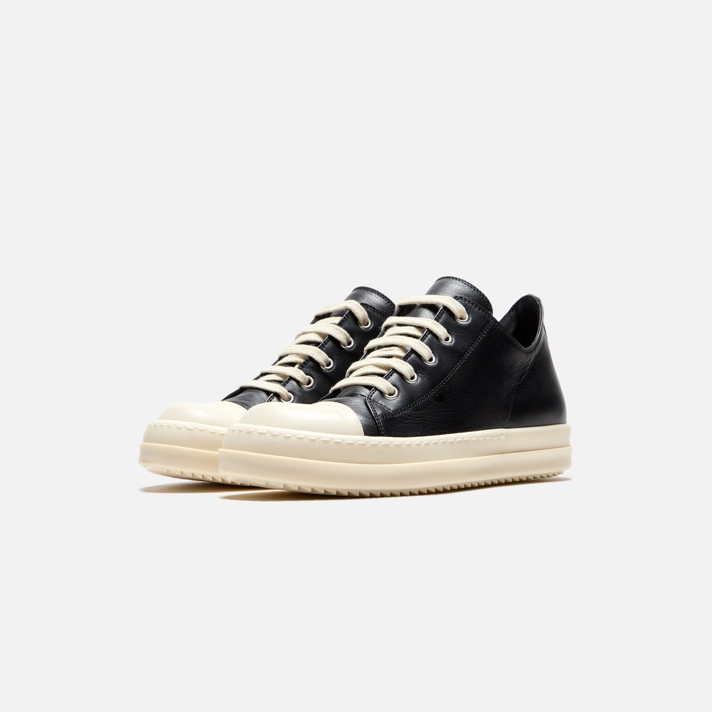 Kids Kith Rick Owens Kids Scarpe Pelle Low Sneakers - Black / Milk / Milk