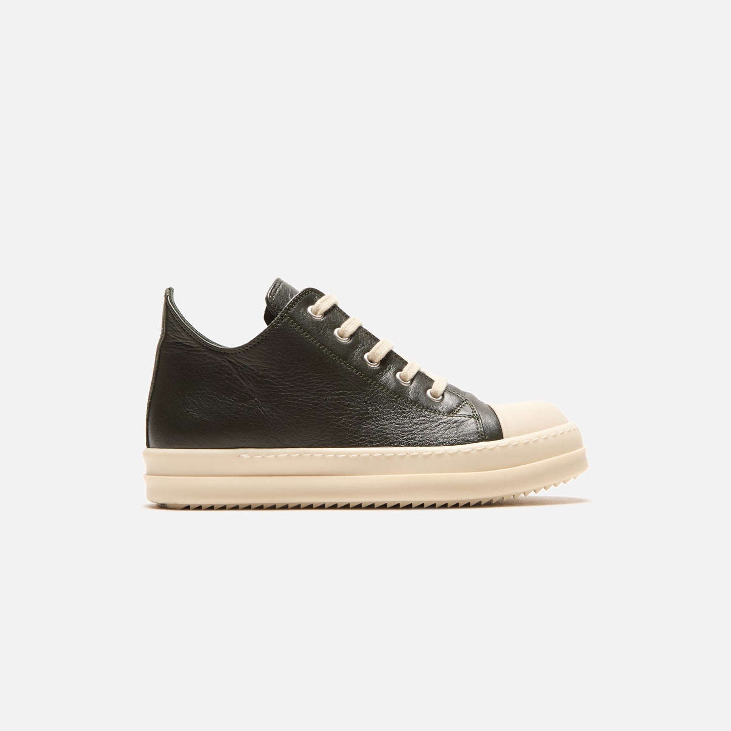 Kids Kith Rick Owens Kids Scarpe Pelle Low Sneakers - Forest / Milk / Milk