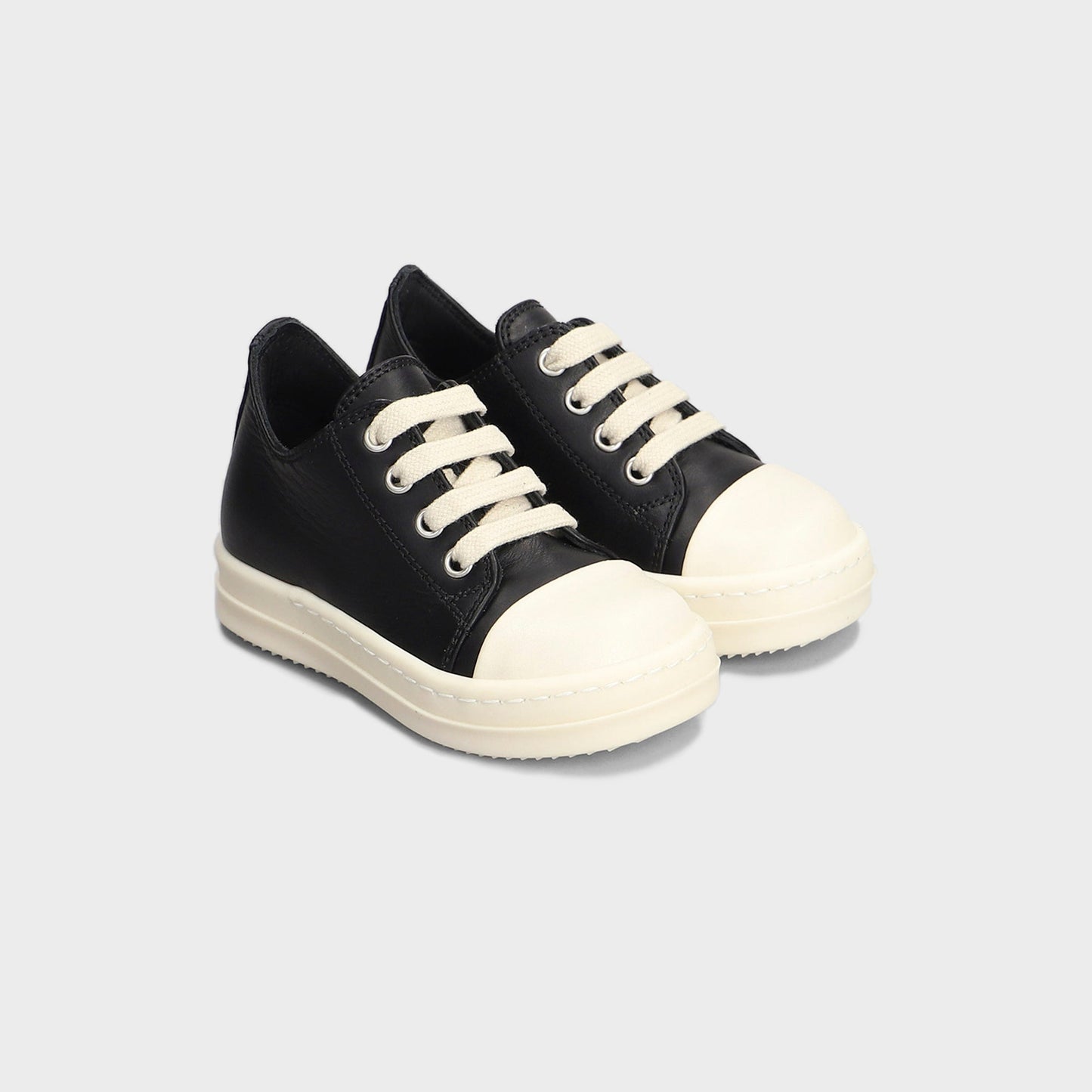 Kids Kith Rick Owens Kids Vintage Sneakers - Pelle Black / Milk / Milk
