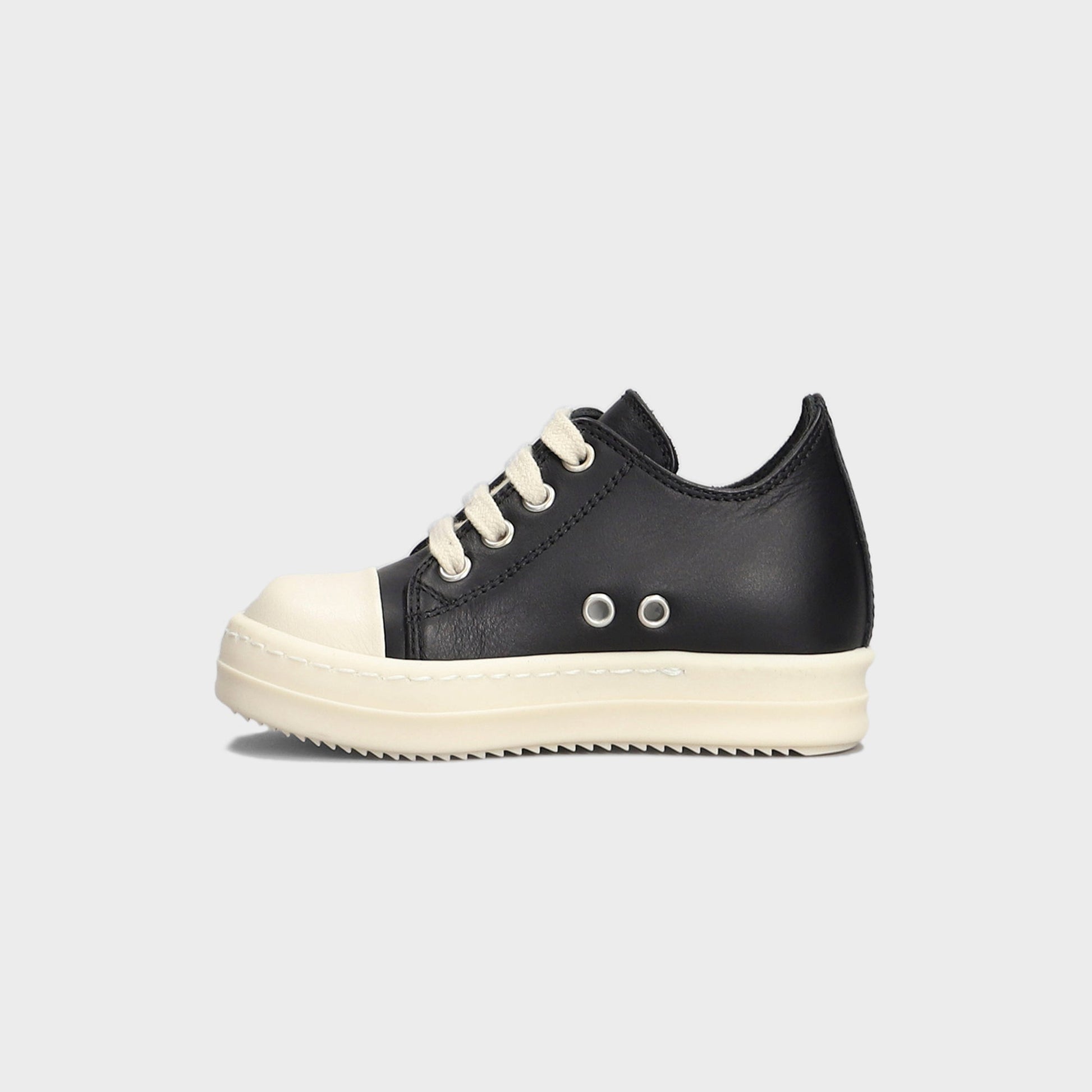 Kids Kith Rick Owens Kids Vintage Sneakers - Pelle Black / Milk / Milk