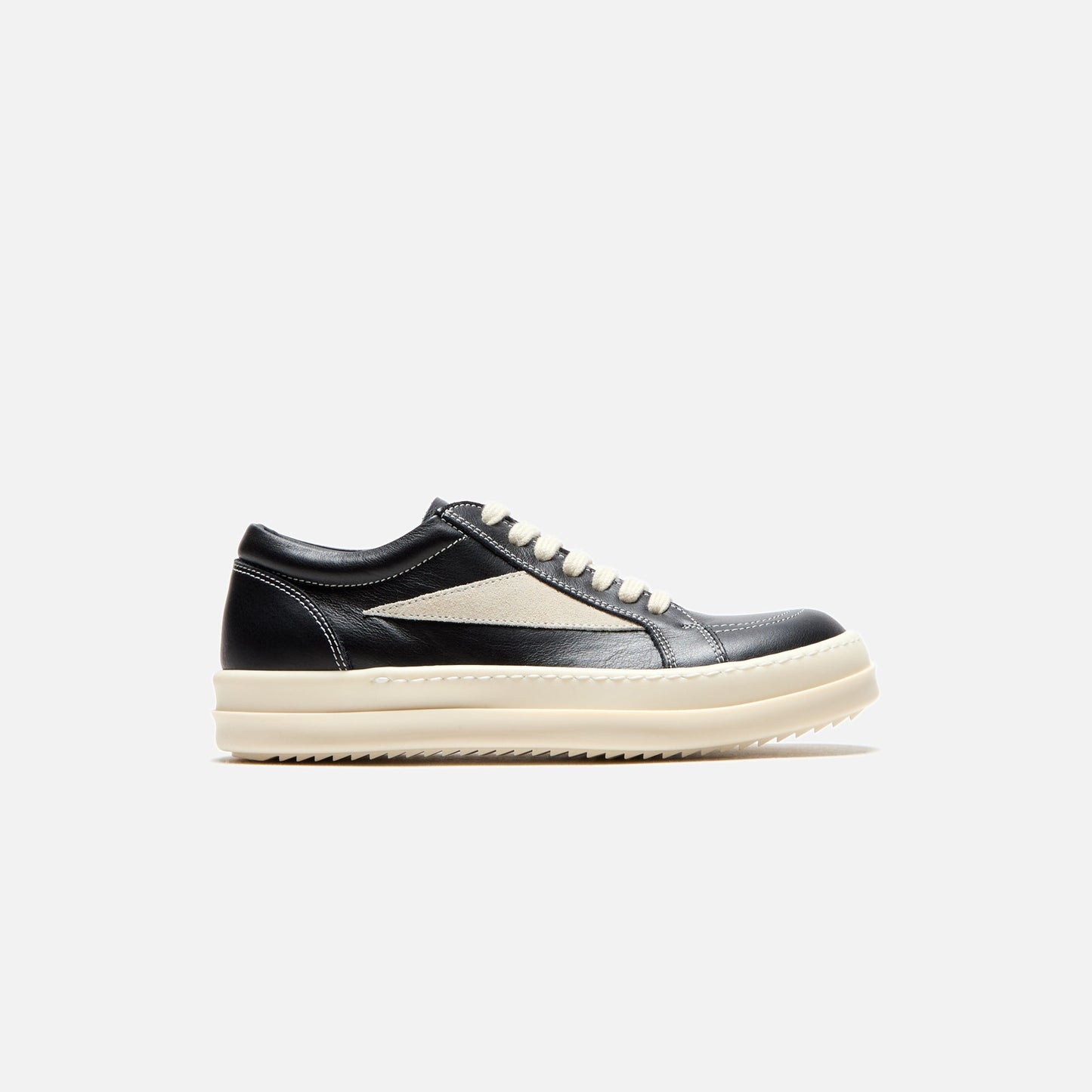 Kids Kith Rick Owens Kids Scarpe Pelle Vintage Sneakers - Black / Milk / Milk