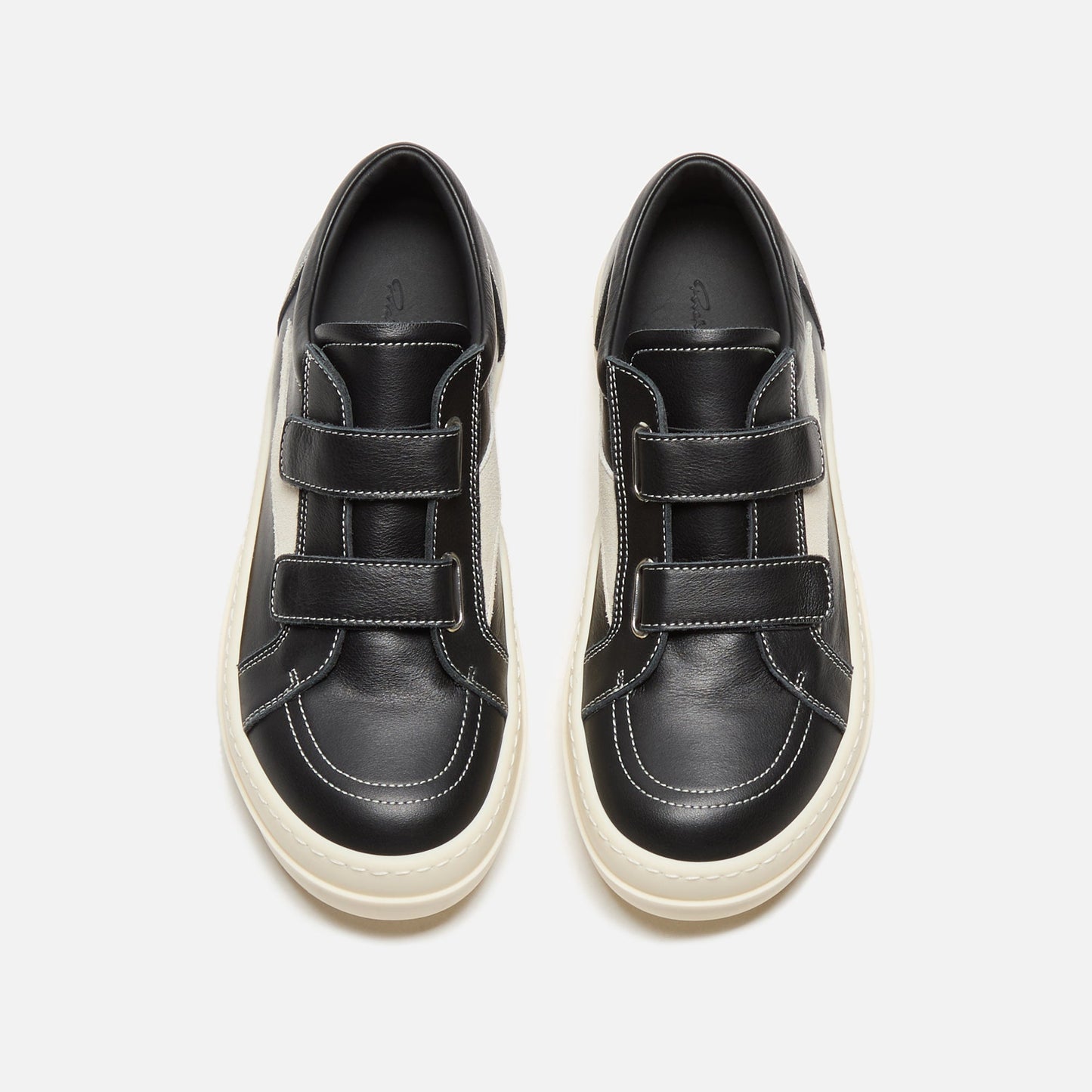 Kids Kith Rick Owens Kids Vintage Sneaker - Scarpe In Pelle Black / Milk / Milk