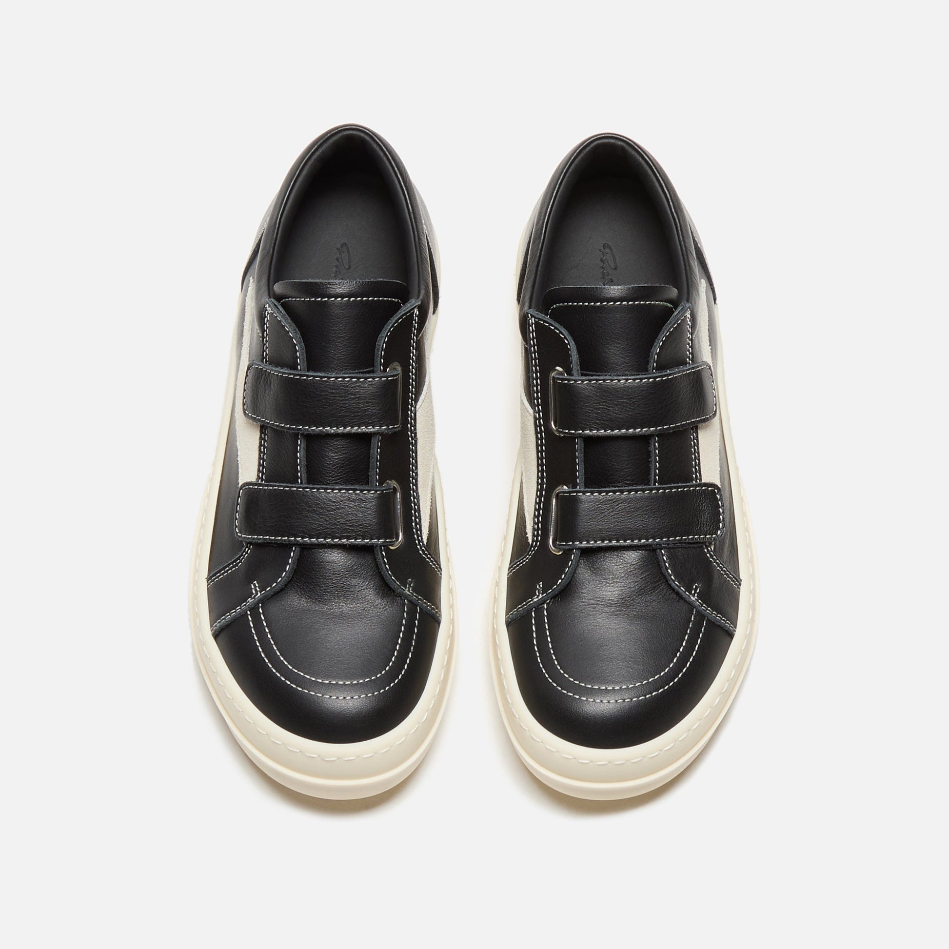 Kids Kith Rick Owens Kids Vintage Sneaker - Scarpe In Pelle Black / Milk / Milk