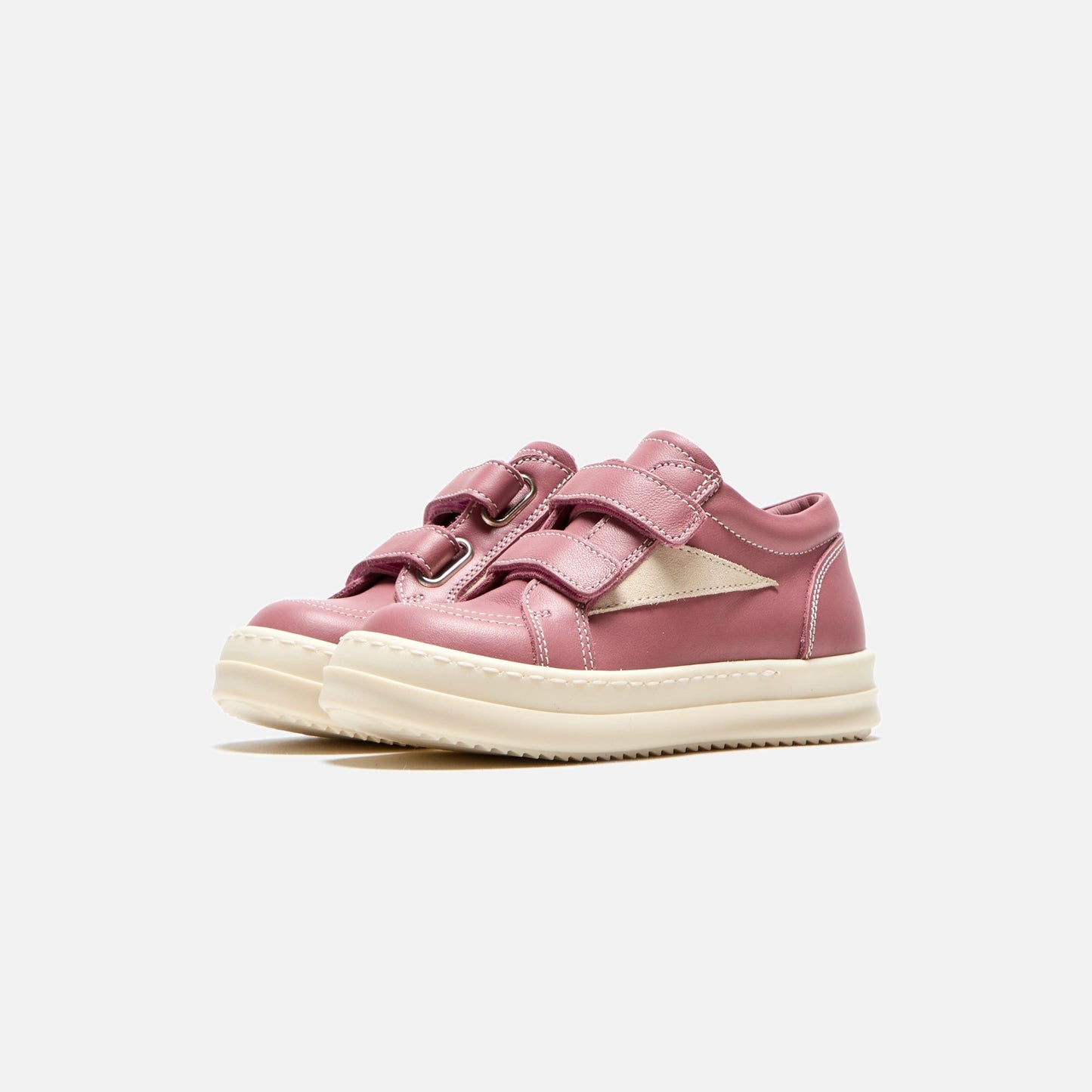 Kids Kith Rick Owens Kids Vintage Sneakers - Scarpe In Pelle / Thulian / Milk