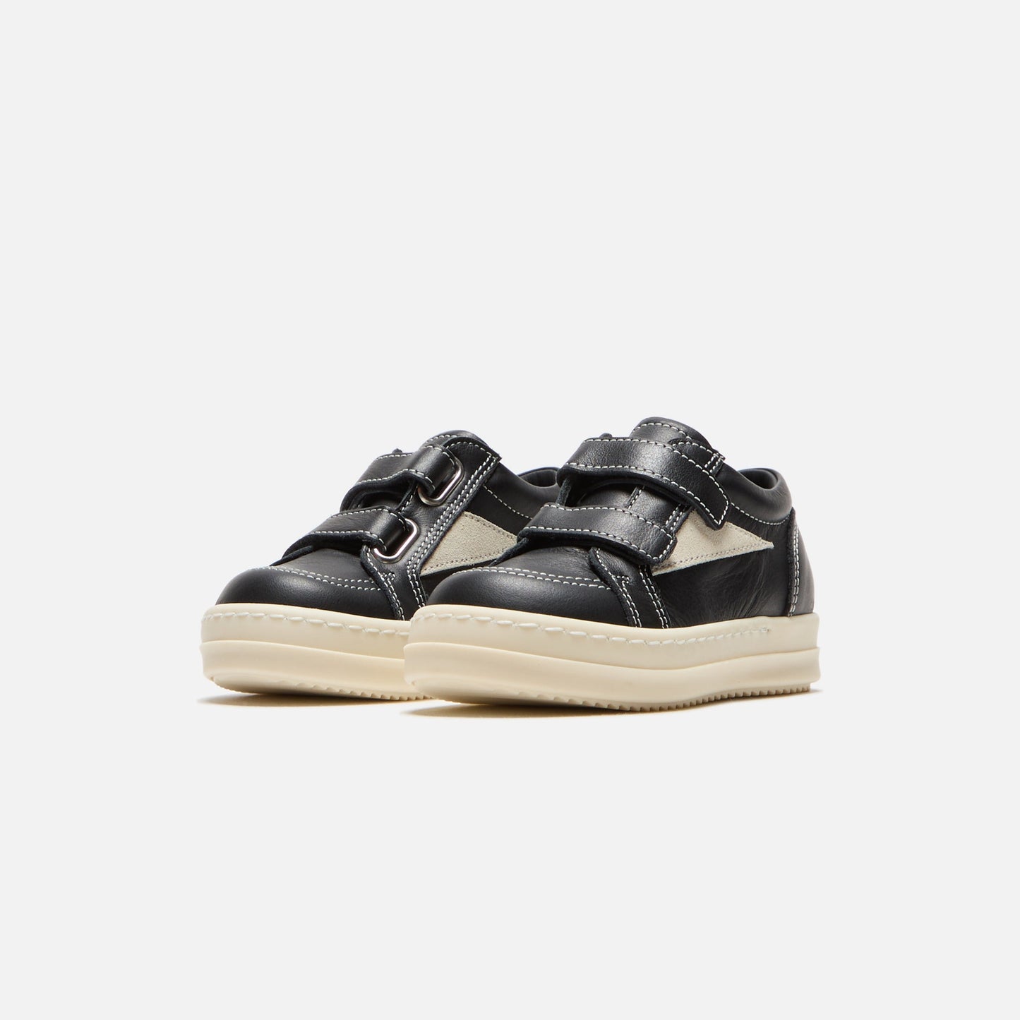 Kids Kith Rick Owens Baby Vintage Sneakers - Scarpe In Pelle Black / Milk / Milk