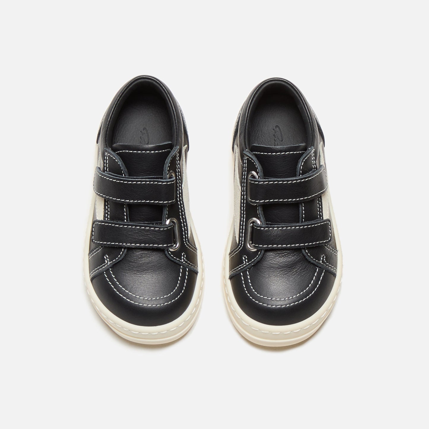 Kids Kith Rick Owens Baby Vintage Sneakers - Scarpe In Pelle Black / Milk / Milk
