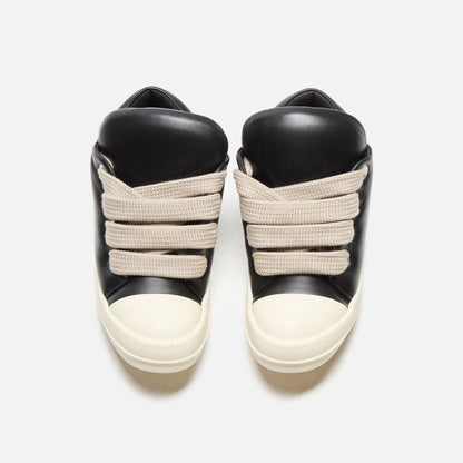 Men|Women Kith Rick Owens Scarpe in Pelle Jumbo Laced Padded Low Sneakers - Black / M