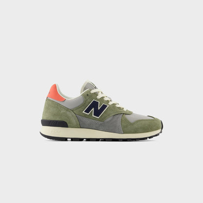 Men Kith New Balance 475 - Dark Olivine / Raincloud / Drift Red