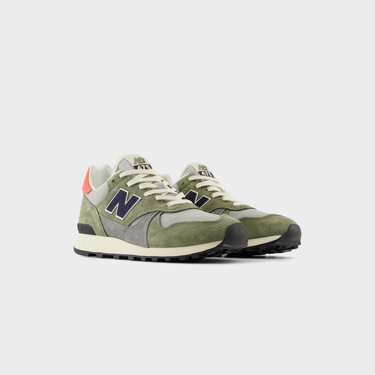 Men Kith New Balance 475 - Dark Olivine / Raincloud / Drift Red