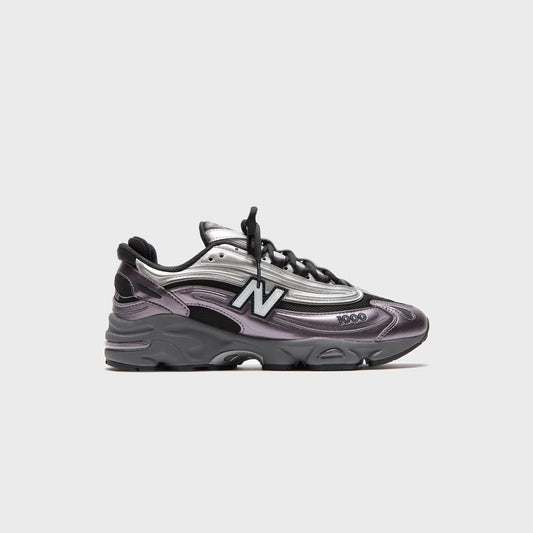 Men Kith New Balance M1000 - Metallic Silver / Dark Ice Wine / Black